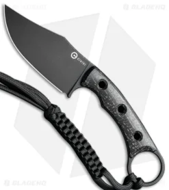 CIVIVI Midwatch Fixed Blade Knife Black Micarta (3.4" Black SW) C20059B-1