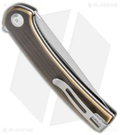 CIVIVI Mini Asticus Liner Lock Knife Black Rubbed Brass (3.25" Satin) -Civivi CIVIVI Mini Asticus LL Black Rubbed Brass Satin BHQ 134064 jr side