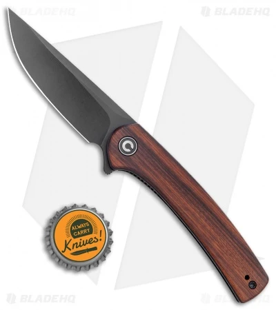 CIVIVI Mini Asticus Liner Lock Knife Cuibourtia Wood (3.25" Black Stonewash) 4 CIVIVI Mini Asticus Liner Lock Knife Cuibourtia Wood (3.25" Black Stonewash) - Image 4