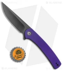 CIVIVI Mini Asticus Liner Lock Knife Purple G-10 (3.25" Black Stonewash) -Civivi CIVIVI Mini Asticus LL Purple G 10 Black SW BHQ 134066 jr bottlecap