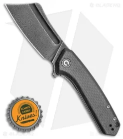 CIVIVI Mini Bullmastiff Liner Lock Knife Twill Carbon Fiber (3" Black Damascus) -Civivi CIVIVI Mini Bullmastiff LinerLock Twill Carbon Fiber 3 Black Damacus C2004DS 1 BHQ 114187 LS Bottlecap
