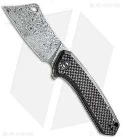 CIVIVI Mini Mastodon Liner Lock Knife Black G-10/CF (3" Damascus)