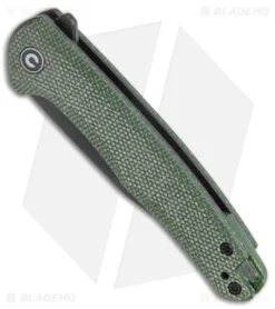 CIVIVI Mini Sandbar Liner Lock Knife Green Micarta (2.9" Black) C20011-3 -Civivi CIVIVI Mini Sandbar LL Knife Green Micarta Black BHQ 142903 jr spine