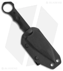 CIVIVI Orthrus Tactical Button Fixed Blade Knife Black G-10 (3.8" Black Serr) -Civivi CIVIVI Orhrus Tactical Fixed Blade Black G 10 Black Serr BHQ 144146 jr sheath