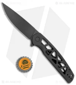 CIVIVI Perf Skeletonized Frame Lock Knife Black Steel (3.1" Black) -Civivi CIVIVI Perf Skeletonized FL Black Steel Black BHQ 120918 jr bottlecap