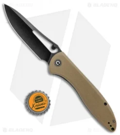 CIVIVI Picaro Liner Lock Knife Tan G-10 (3.94" Black Stonewash) -Civivi CIVIVI Picarto LL Tan G 10 Black SW C916B BHQ 105670 jr bottlecap