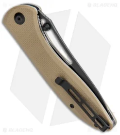 CIVIVI Picaro Liner Lock Knife Tan G-10 (3.94" Black Stonewash) -Civivi CIVIVI Picarto LL Tan G 10 Black SW C916B BHQ 105670 jr side