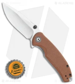 CIVIVI Pintail Liner Lock Knife Brown Micarta (3" Satin) C2020A -Civivi CIVIVI Pintail Liner Lock Knife Brown Micarta 3.00 Satin C2020A BHQ 117972 LS Bottlecap