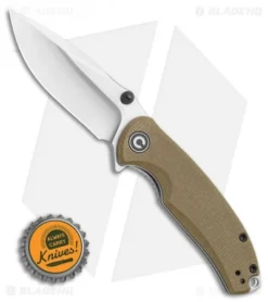 CIVIVI Pintail Liner Lock Knife Olive Green Micarta (3" Satin) C2020B -Civivi CIVIVI Pintail Liner Lock Knife Olive Green Micarta 3.00 Satin C2020B BHQ 118010 LS Bottlecap