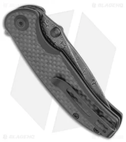 CIVIVI Pintail Liner Lock Knife Twill CF/Black G-10 (3" Damascus) C2020DS-1 -Civivi CIVIVI Pintail Liner Lock Knife Twill CF Black G 10 3.00 Damascus C2020DS 1 BHQ 118012 LS Side