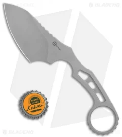 CIVIVI Planck Skeletonized Fixed Blade Knife (2.9" Stonewash) C2022A -Civivi CIVIVI Planck Skeletonized Gray SW BHQ 118860 jr bottlecap