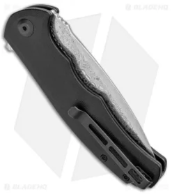 CIVIVI Praxis Flipper Liner Lock Knife Black G-10 (3.75" Damascus) -Civivi CIVIVI Praxis Flipper LL Black G 10 Chinese Damascus C803DS BHQ 97968 jr side