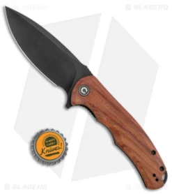 CIVIVI Praxis Flipper Liner Lock Knife Cuibourtia Wood (3.75" Black) C803H -Civivi CIVIVI Praxis Flipper LL Cuibourtia Wood Black BHQ 142944 jr bottlecap