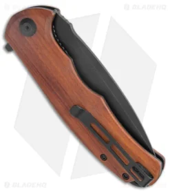 CIVIVI Praxis Flipper Liner Lock Knife Cuibourtia Wood (3.75" Black) C803H -Civivi CIVIVI Praxis Flipper LL Cuibourtia Wood Black BHQ 142944 jr side