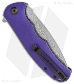 CIVIVI Praxis Flipper Liner Lock Knife Purple G-10 (3.75" Damascus) -Civivi CIVIVI Praxis Flipper Liner Lock Knife Purple G 10 3.75 Damascus C803DS 2 BHQ 112173 LS Side