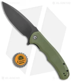 CIVIVI Praxis Flipper Liner Lock Knife OD Green G-10 (3.75" Black) C803F -Civivi CIVIVI Praxis Green Black DLC BHQ 118707 jr bottlecap