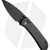 CIVIVI Qubit Button Lock Knife Black Aluminum (3.4" Black Stonewash)
