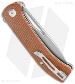 CIVIVI Riffle Liner Lock Knife Brown Micarta (3.5" Stonewash) C2024A -Civivi CIVIVI Riffle LL Brown Micarta SW BHQ 120366 jr side