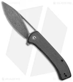 CIVIVI Riffle Liner Lock Knife CF / Black G-10 (3.5" Damascus) C2024DS-1