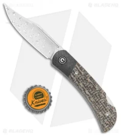 CIVIVI Rustic Gent Lock Back Knife Matrix Micarta/CF (2.97" Damascus) C914DS-2 -Civivi CIVIVI Rustic Gent LB Matrix Micarta CF Damascus C914DS 2 BHQ 109016 jr bottlecap