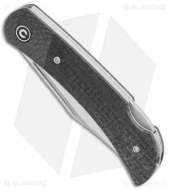 CIVIVI Rustic Gent Lock Back Knife Black Micarta/CF (2.97" Satin D2) C914D -Civivi CIVIVI Rustic Gent Lock Back Black Micarta CF Satin C914D BHQ 104234 jr spine
