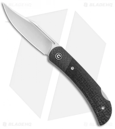 CIVIVI Rustic Gent Lock Back Knife Black Micarta/CF (2.97" Satin D2) C914D -Civivi CIVIVI Rustic Gent Lock Back Black Micarta CF Satin C914D BHQ 104234 jr