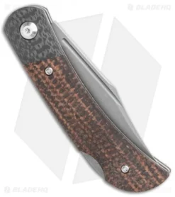 CIVIVI Rustic Gent Lock Back Dark Brown Matrix Micarta/CF (3" Gray Stonewash D2) -Civivi CIVIVI Rustic Gent Lock Back Dark Brown Matrix Micarta CF 2.97in Satin D2 C914E BHQ 114186 LS Side