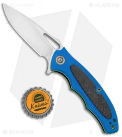 CIVIVI Shard Liner Lock Knife Blue G-10/CF (2.95" Satin) C806C -Civivi CIVIVI Shard LL Blue G 10 CF Satin C806C BHQ 92546 jr bottlecap