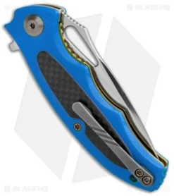 CIVIVI Shard Liner Lock Knife Blue G-10/CF (2.95" Satin) C806C -Civivi CIVIVI Shard LL Blue G 10 CF Satin C806C BHQ 92546 jr side