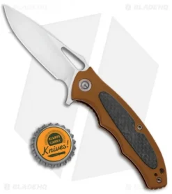 CIVIVI Shard Liner Lock Knife Brown G-10/CF (2.95" Satin) C806B -Civivi CIVIVI Shard LL Brown G 10 CF Satin C806B BHQ 92545 jr bottlecap