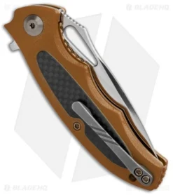 CIVIVI Shard Liner Lock Knife Brown G-10/CF (2.95" Satin) C806B -Civivi CIVIVI Shard LL Brown G 10 CF Satin C806B BHQ 92545 jr side