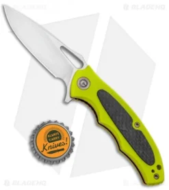 CIVIVI Shard Liner Lock Knife Fluorescent Green G-10/CF (2.95" Satin) C806A -Civivi CIVIVI Shard LL Flourescent Green G 10 CF Satin C806A BHQ 92544 jr bottlecap
