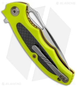 CIVIVI Shard Liner Lock Knife Fluorescent Green G-10/CF (2.95" Satin) C806A -Civivi CIVIVI Shard LL Flourescent Green G 10 CF Satin C806A BHQ 92544 jr side