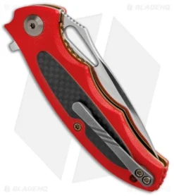 CIVIVI Shard Liner Lock Knife Red G-10/CF (2.95" Satin) C806D -Civivi CIVIVI Shard LL Red G 10 CF Satin C806D BHQ 92547 jr side
