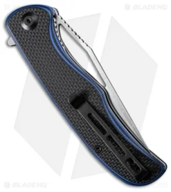 CIVIVI Shredder Liner Lock Knife Black/Blue Layered G-10 (3.7" Satin D2) C912A -Civivi CIVIVI Shredder LL Black Blue Layered G 10 Satin C912A BHQ 103143 jr side