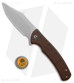 CIVIVI Sinisys Frame Lock Knife Brown Micarta/Steel (3.7" BB) C20039-2 -Civivi CIVIVI Sinisys FL Brown Micarta Steel BB BHQ 174427 jr bottlecap