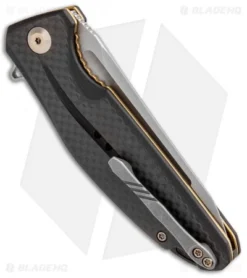 CIVIVI Statera Flipper Liner Lock Knife Black Carbon Fiber (3.5" SW) C901C -Civivi CIVIVI Staera Flipper LL CF Satin BHQ 93256 jr side
