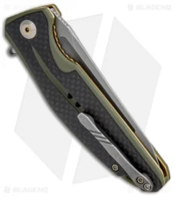 CIVIVI Statera Flipper Liner Lock Knife OD Green Carbon Fiber (3.5" SW) C901B -Civivi CIVIVI Statera Flipper LL OD Green CF SW C901B BHQ 93882 jr side
