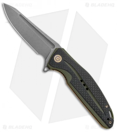CIVIVI Statera Flipper Liner Lock Knife OD Green Carbon Fiber (3.5" SW) C901B -Civivi CIVIVI Statera Flipper LL OD Green CF SW C901B BHQ 93882 jr