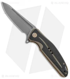 CIVIVI Statera Flipper Liner Lock Knife Tan Carbon Fiber (3.5" SW) C901A