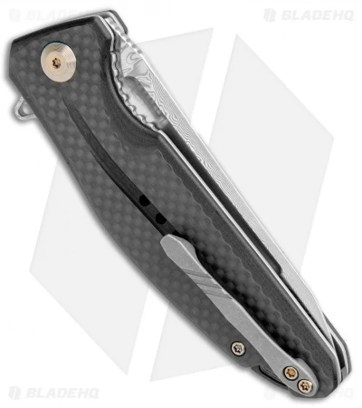 CIVIVI Statera Flipper Liner Lock Knife Black G10/Carbon Fiber (3.5" Damascus) 3 CIVIVI Statera Flipper Liner Lock Knife Black G10/Carbon Fiber (3.5" Damascus) - Image 3