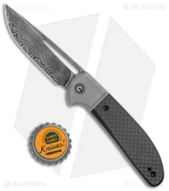 CIVIVI Trailblazer Slip Joint Knife Carbon Fiber (3" Damascus) C2018DS-1 -Civivi CIVIVI Trailblazer SJ Twill CF Black G 10 Damascus C2018DS 1 BHQ 116976 jr bottlecap