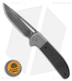 CIVIVI Trailblazer XL Slip Joint Knife CF Overlay/G-10 (3.5" Damascus) -Civivi CIVIVI Trailblazer XL Slip Joint Knife CF Overlay G10 3.5 Stonewash C2101DS 1 BHQ 122538 LS Bottlecap