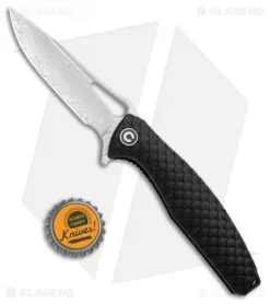 CIVIVI Wyvern Folding Flipper Knife Black FRN (3.5" Damascus) C902DS -Civivi CIVIVI Wyvern Folding Flipper black FRN Damascus C902DS BHQ 103162 jr bottlecap