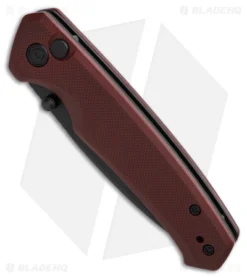 CIVIVI Altus Button Lock Knife Burgundy G-10 (3" Black) C20076-2 -Civivi Civivi Altus Button Lock Knife Burgundy G10 2in Black BHQ 139457 td side