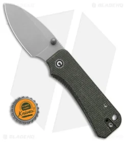 CIVIVI Baby Banter Liner Lock Knife Green Micarta (2.34" SW Nitro-V) -Civivi Civivi Baby Banter LLK Green Micarta 2in SW Nitro V BHQ 165251 td size
