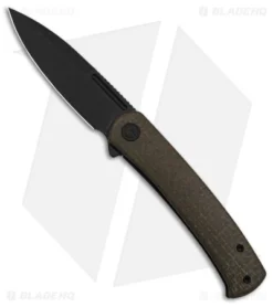 CIVIVI Cetos Frame Lock Knife Coarse Green Micarta (3.48" Black SW) C21025B-3