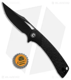 CIVIVI Dogma Liner Lock Knife Black G-10 (3.5" Black Stonewash) -Civivi Civivi Dogma LL Knife Black G10 3in Black Stonewash BHQ 139461 td size