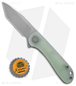 CIVIVI Elementum Tanto Liner Lock Knife Natural G-10 (2.9" Bead Blasted S35VN) -Civivi Civivi Elementum Tanto LL Knife Natural G10 2in 9cm SW BHQ 138599 td size