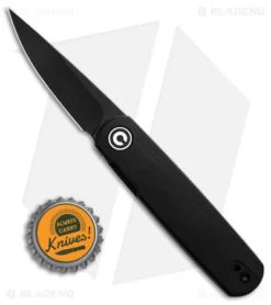 CIVIVI Lundquist Lumi Liner Lock Knife Black G-10 (2.6" Black SW) -Civivi Civivi Lumi Black G10 Liner Lock Knife Black Stonewash Plain BHQ 139467 td size
